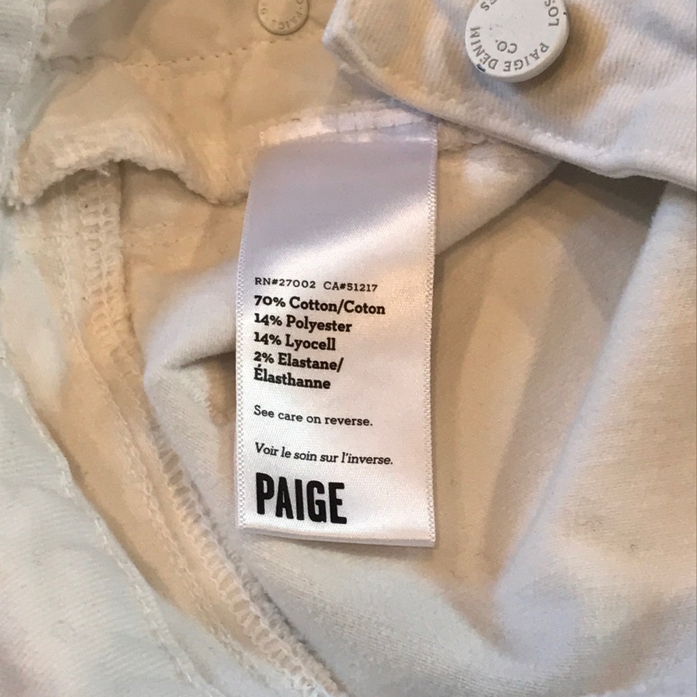 PAIGE Verdugo - Moroccan White Tuxedo Jeans - Picture 6 of 8